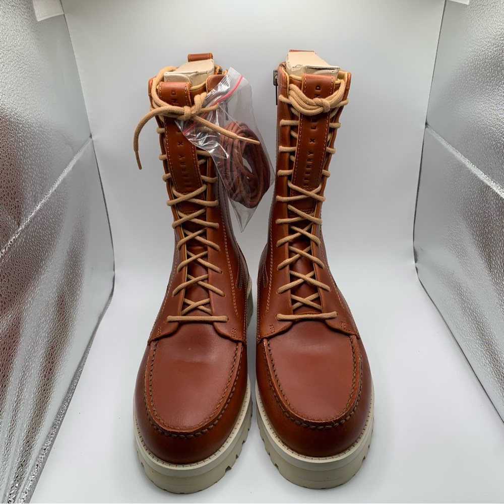 NWB Sperry X John Legend Men's Authentic Chestnut Boots STS23901 size 8.5 vibram - Picture 2 of 10